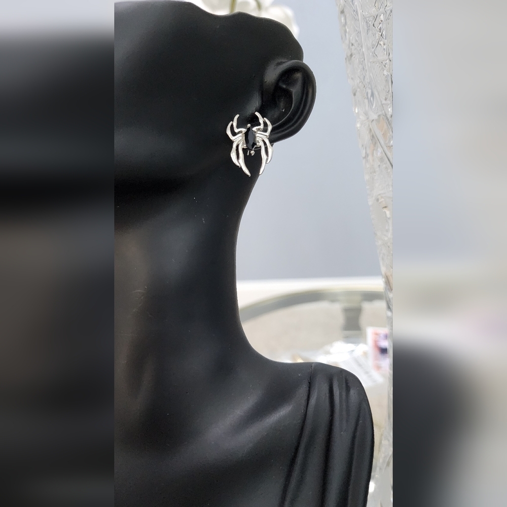 Silver Statement Earrings View 5
